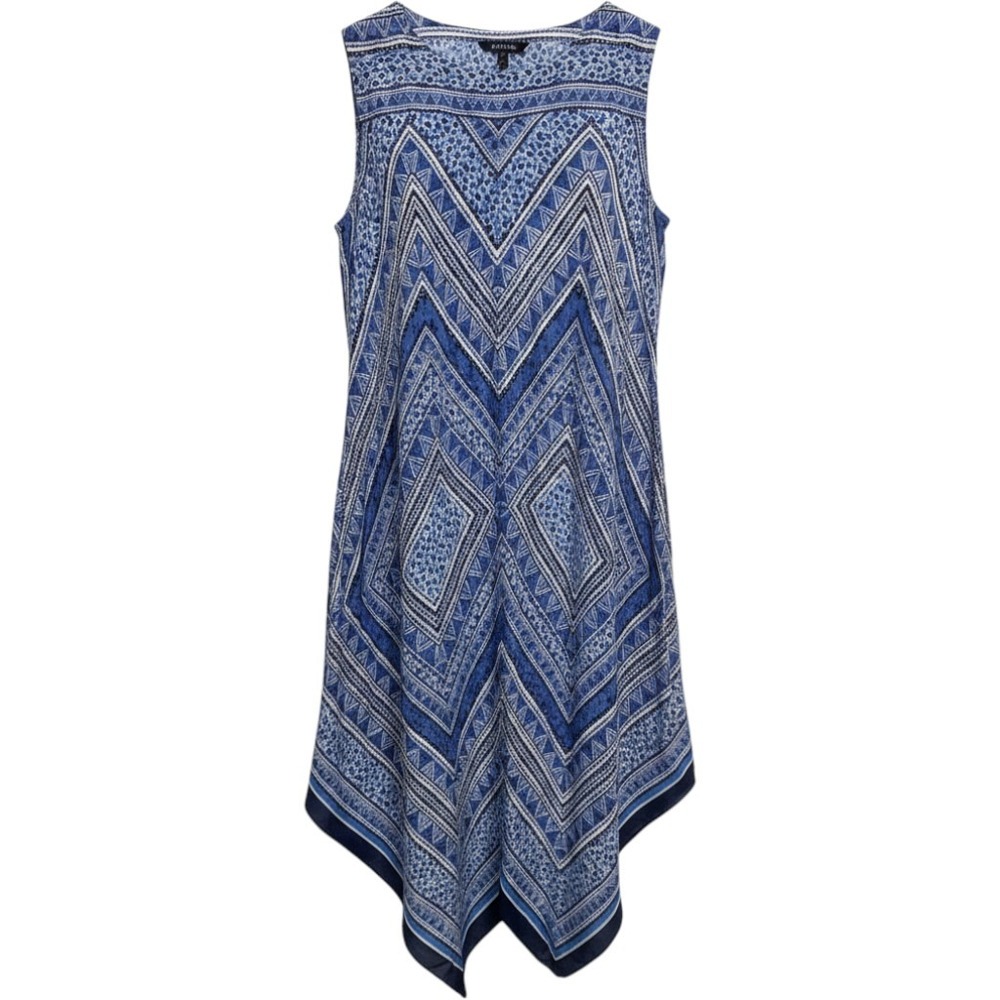 NIC+ZOE Tunic Top Womens 1X Silk Blend Handkerchief Hem Dress Boho Coastal